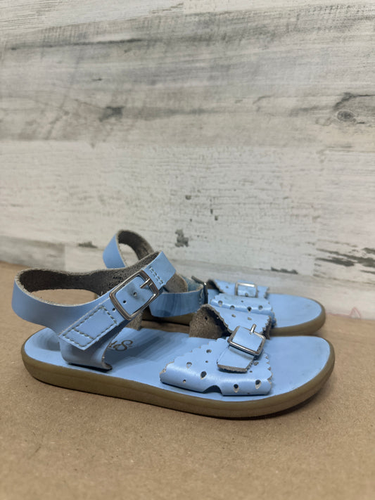 Size 11 Toddler Footmates Light Blue Velcro Sandals - Good Used Condition*