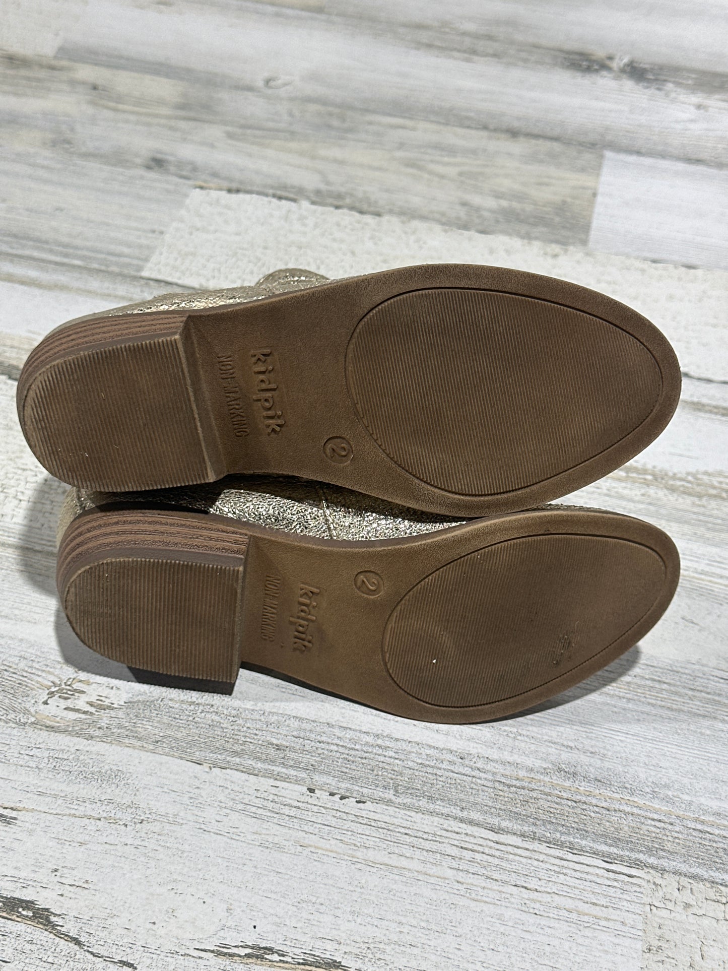 Gold Boots - Size 2 (Youth) Kidpik - Good Used Condition