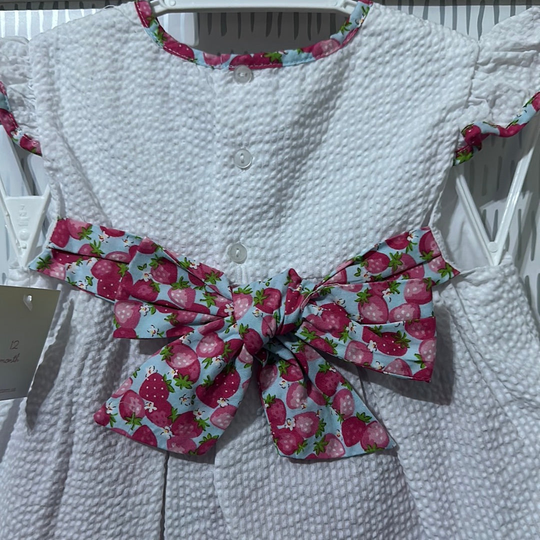 Girls Size 12m Petit Ami Strawberry Print Capri set - New With Tags