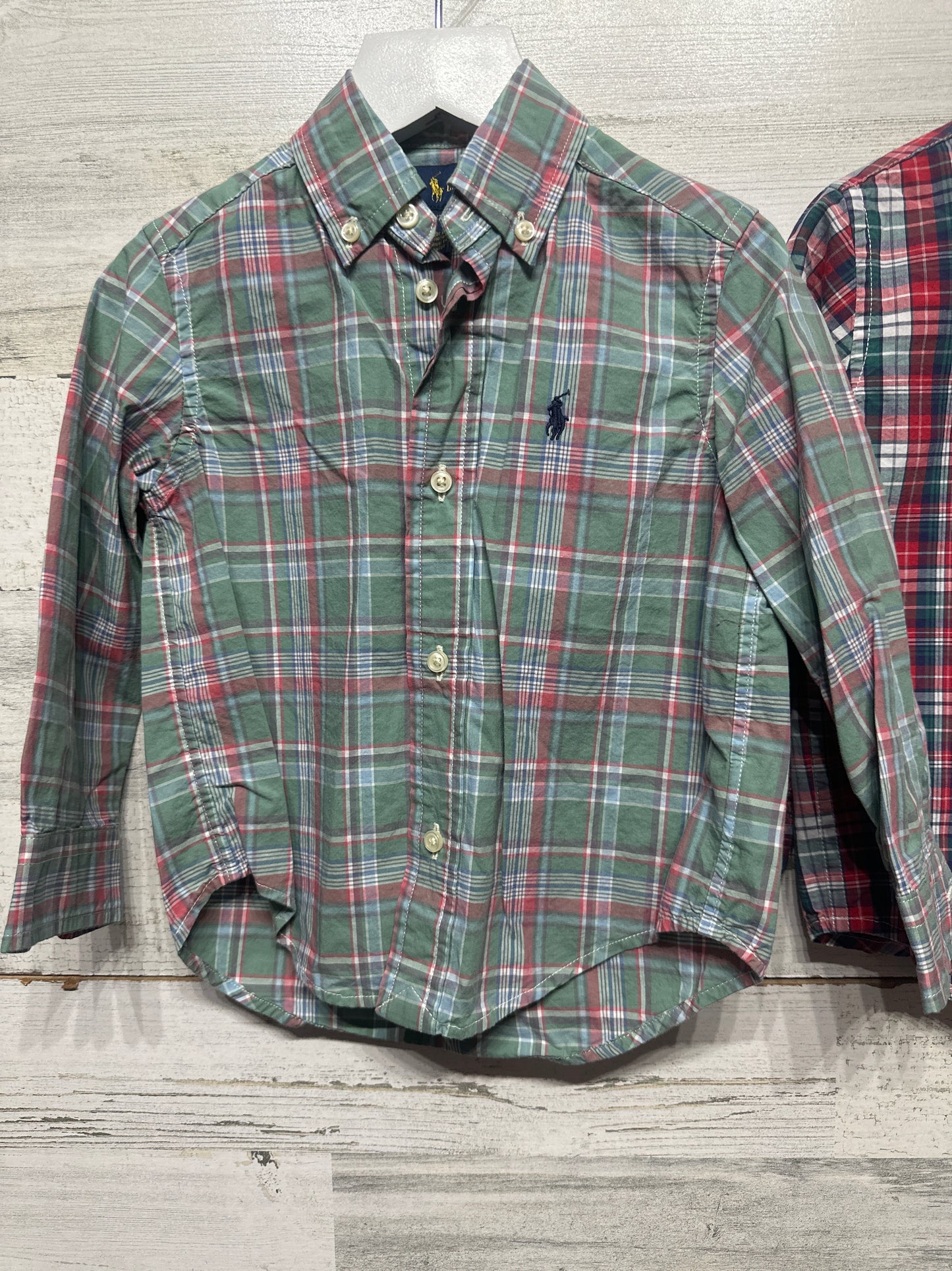 Size 2/2t Ralph Lauren / Janie and Jack Plaid Button Up Shirts - Very Good Used Condition