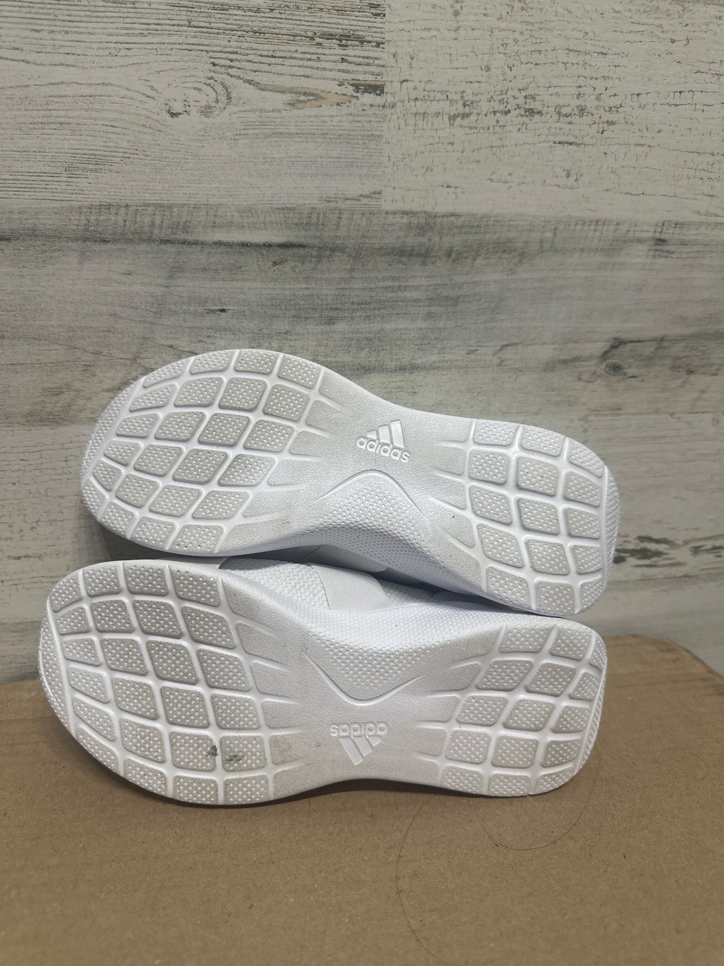 Size 5 (Youth) Adidas White Slip On Shoes - Good Used Condition*