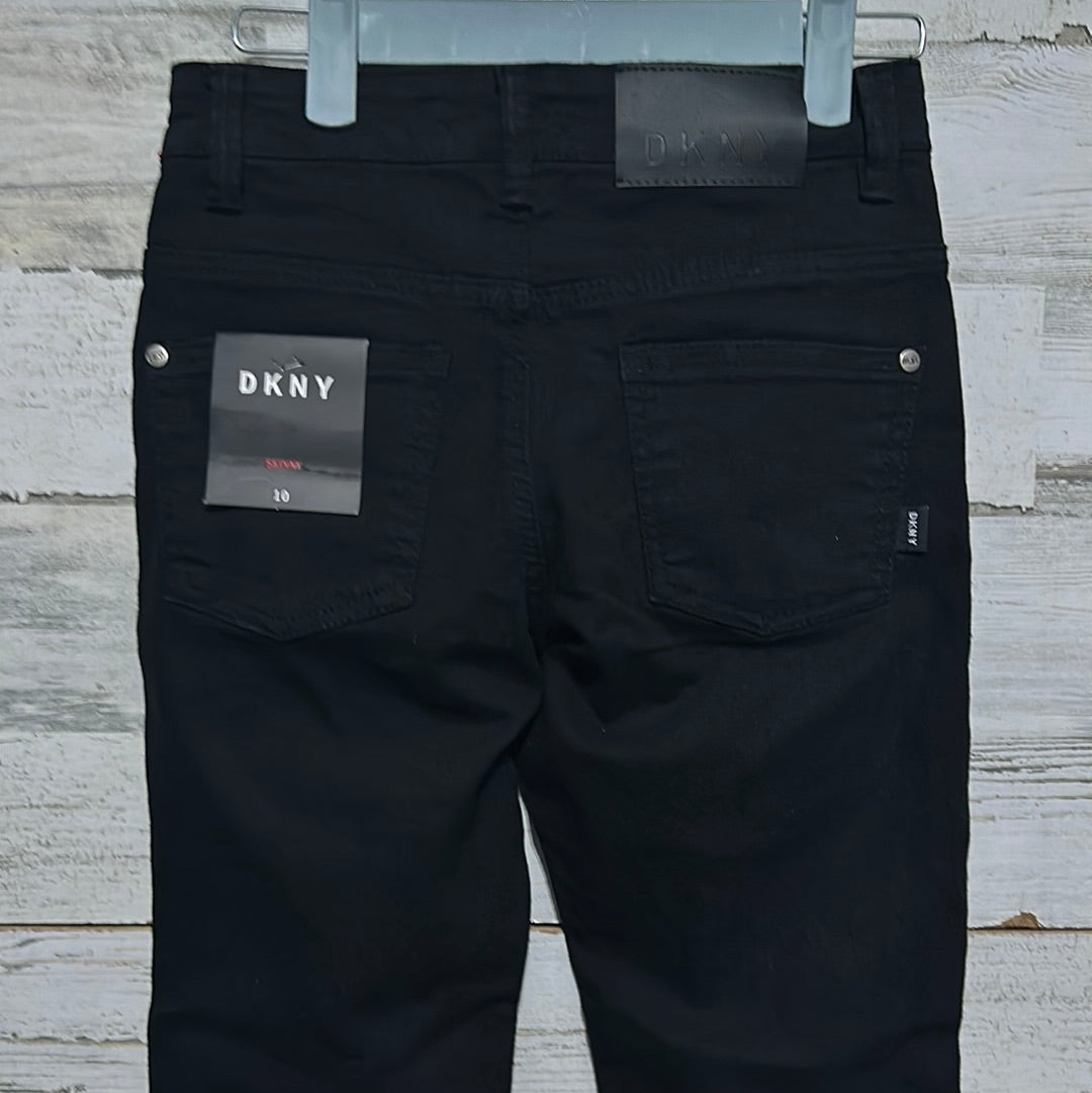 Girls Size 10 DKNY black stretchy skinny jeans - new with tags
