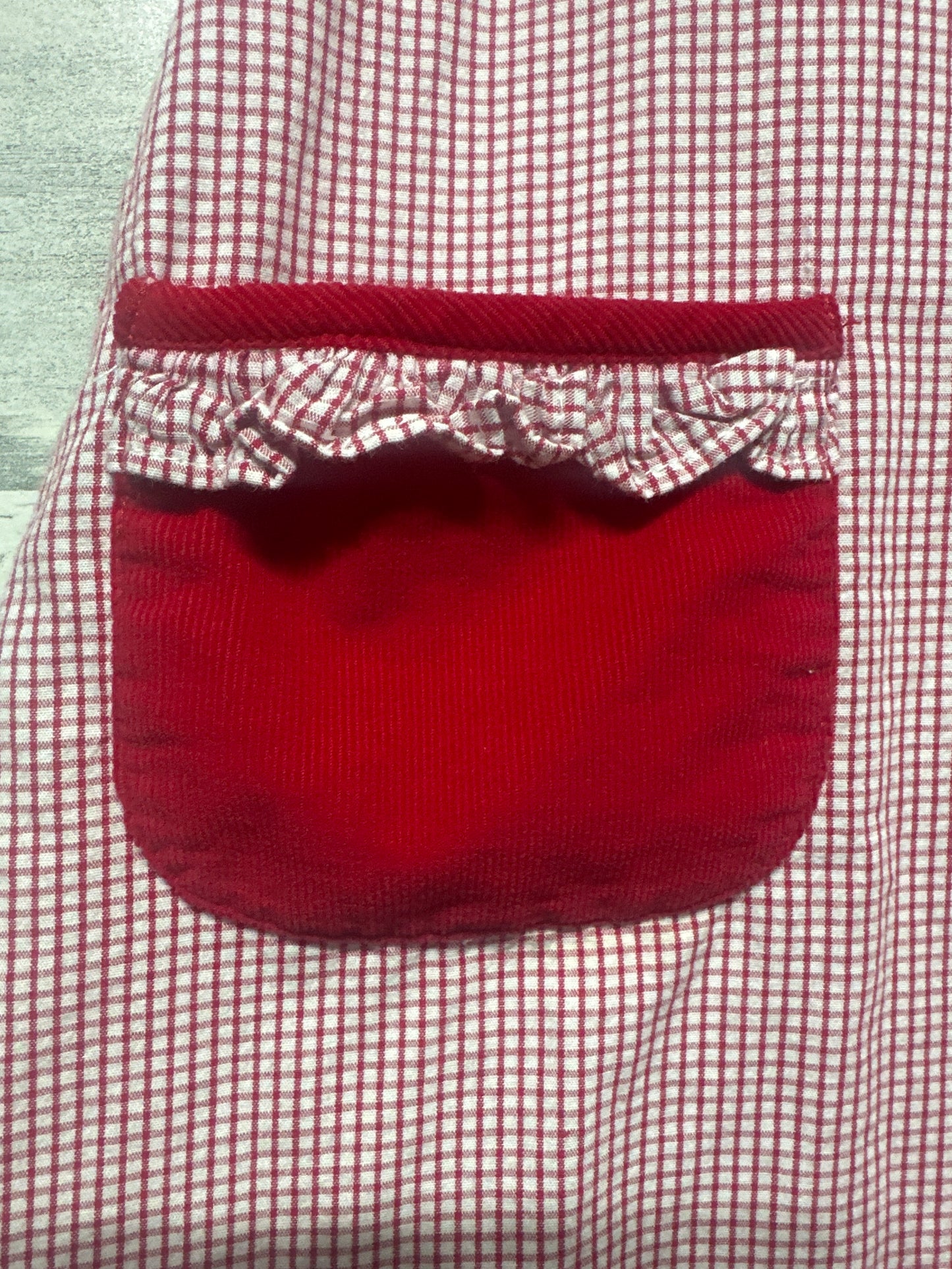 Girls Size 2t Willow Red Gingham Pocket Dress - Very Good Used Condition