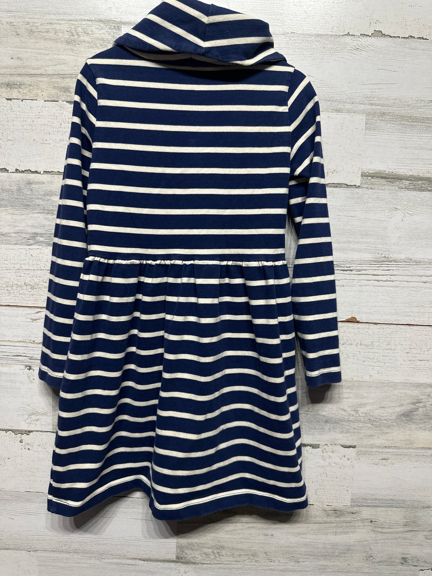 Vineyard Vines Turtle Neck Navy Striped Cotton Dress - Girls Size XS 5-6 - Very Good Used Condition