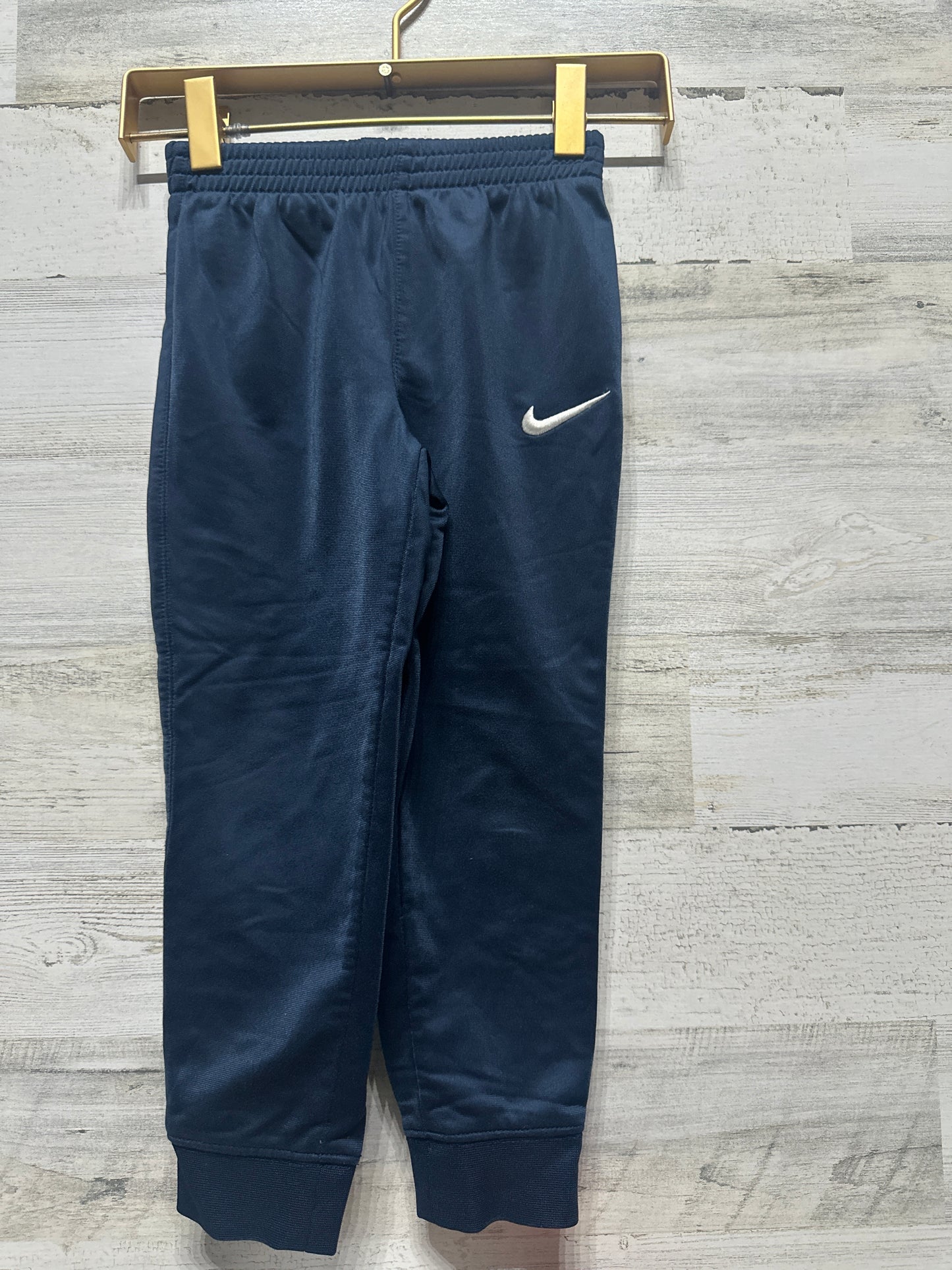 Boys Size 4 / XS (Fits 3-4 years) Nike Navy Fleece Lined Athletic Pants - Very Good Used Condition