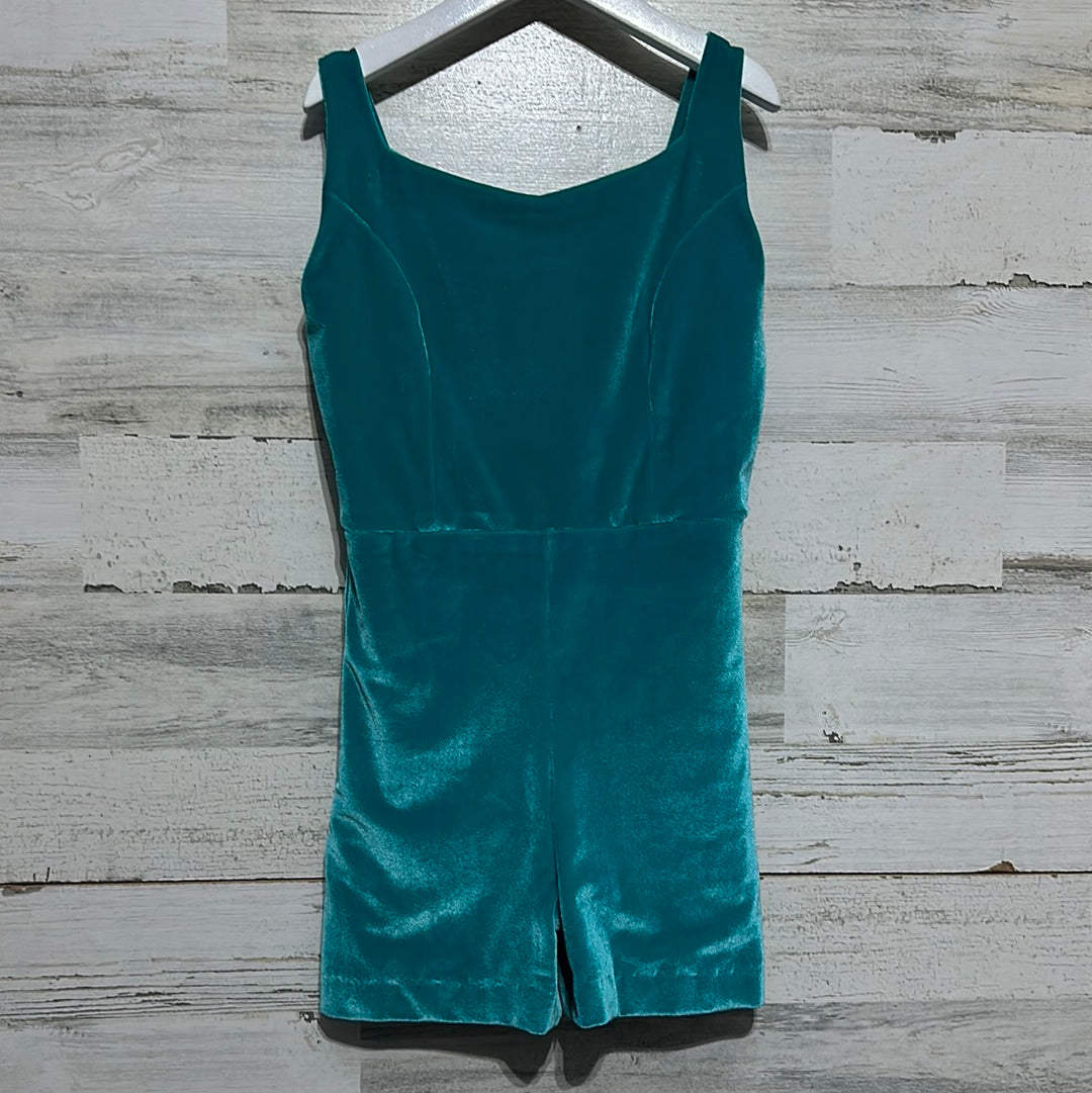 Girls Size 7/8 homemade velvet romper - good used condition