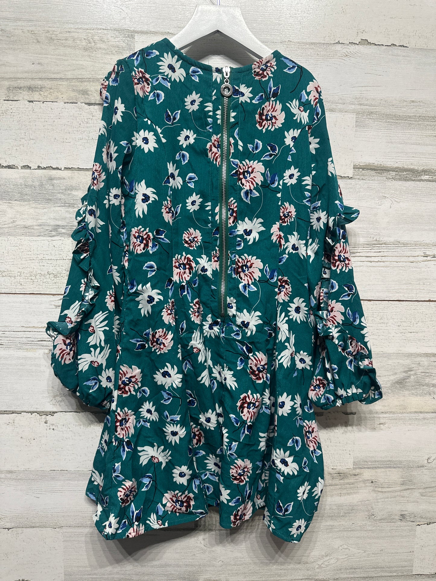 Size 10 Kid Pik Long Sleeve Floral Dress - Very Good Used Condition