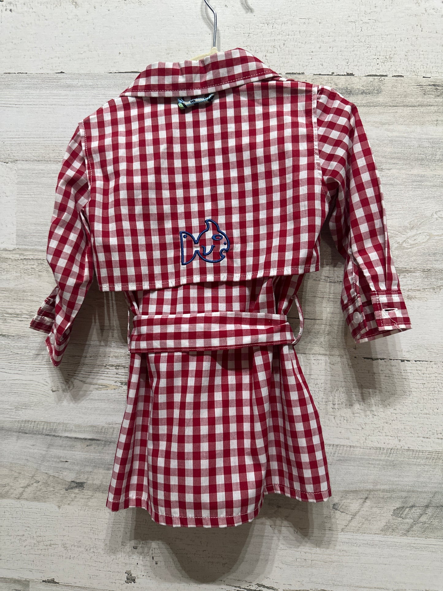 Girls Size 12m Prodoh Plaid Fishing Dress - Play Condition*