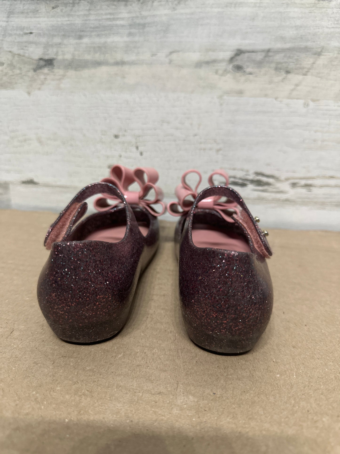 Size 11 Toddler Mini Melissa Sparkle Bow Shoes - Good Used Condition*