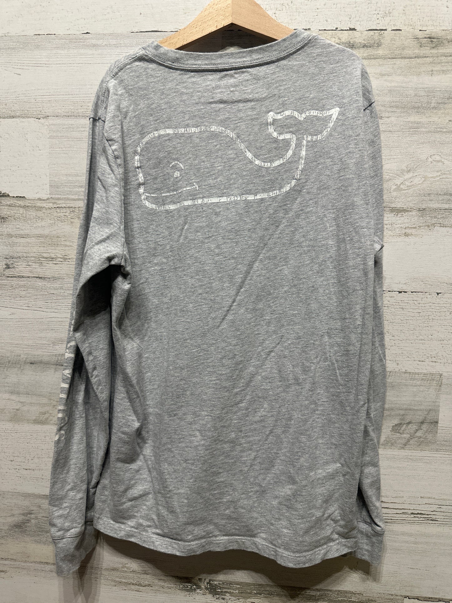 Boys Size Large (16) Vineyard Vines Grey Long Sleeve Shirt - Very Good Used Condition