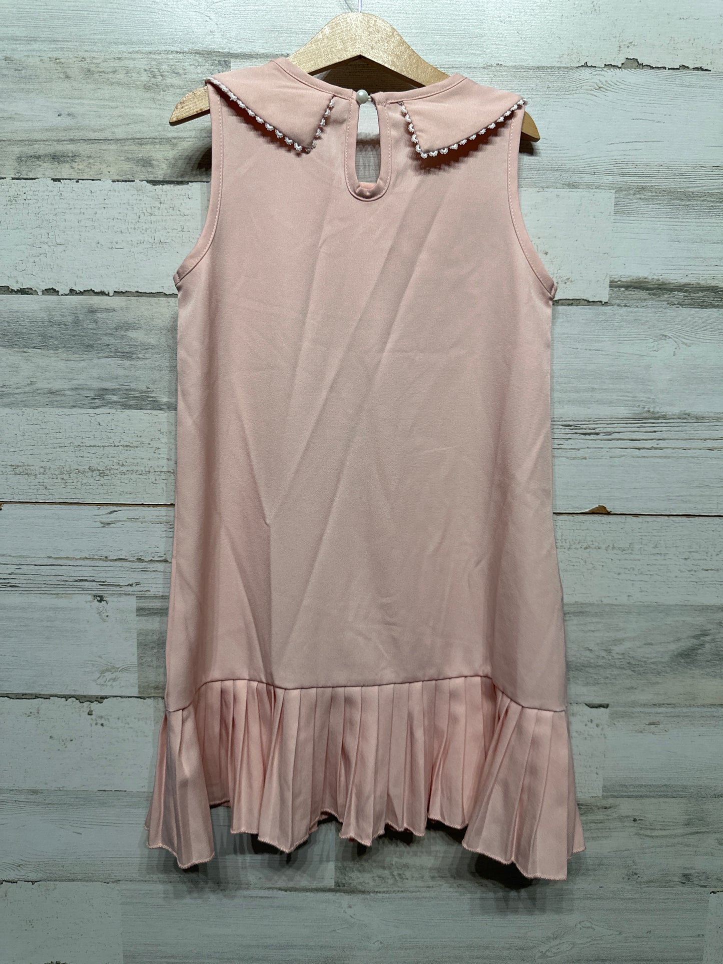 Girls Size 7 SHEIN Pink Drop Waist Dress - Good Used Condition