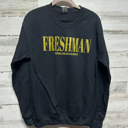 Women's Size Adult Small Black Gildan Freshman Nederland High School Sweatshirt - Very Good Used Condition