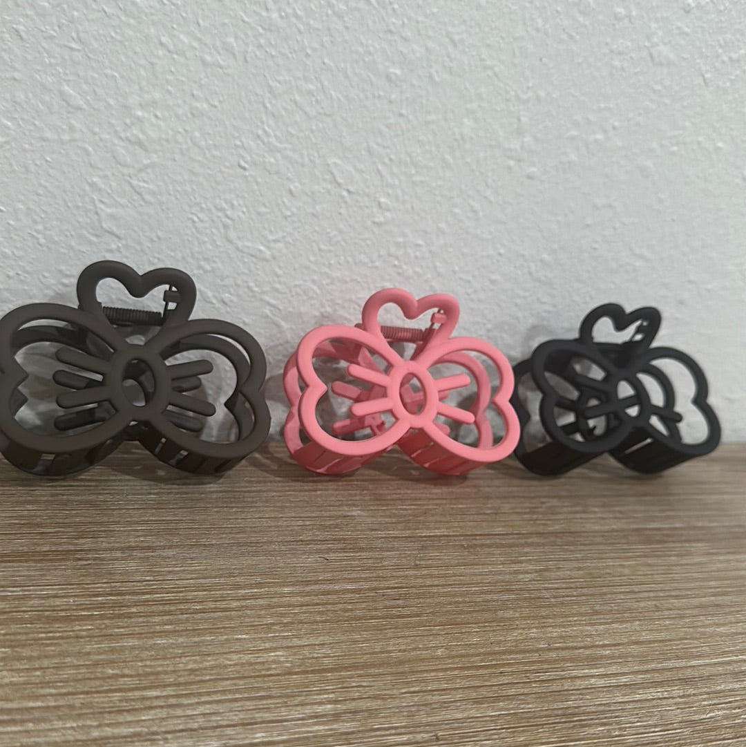 Girls Bow Shape Hair Clip (Set of Three) - New In Bag