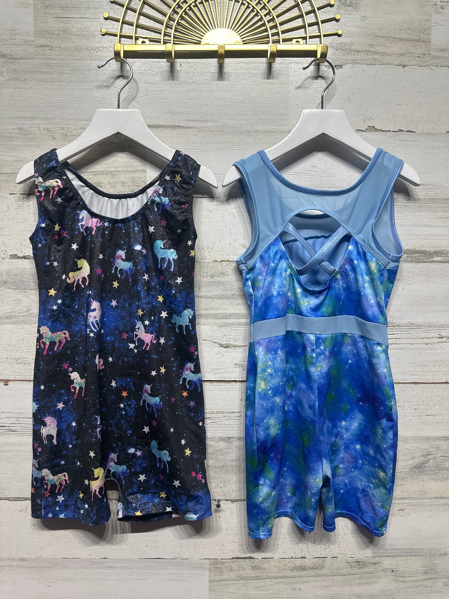 Unitard Lot (2 Pieces) - Dancewear - Fit Like Girls Medium 7/8 - Very Good Used Condition