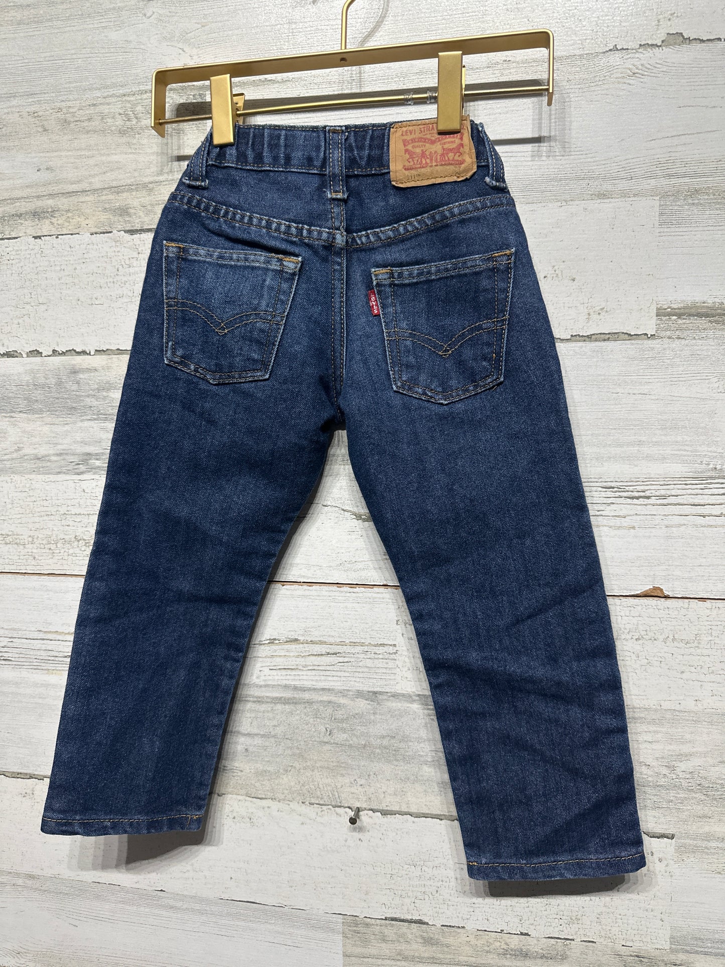 Boys Size 4 Regular Levi’s 511 Slim Distressed Adjustable Waist Jeans - Good Used Condition