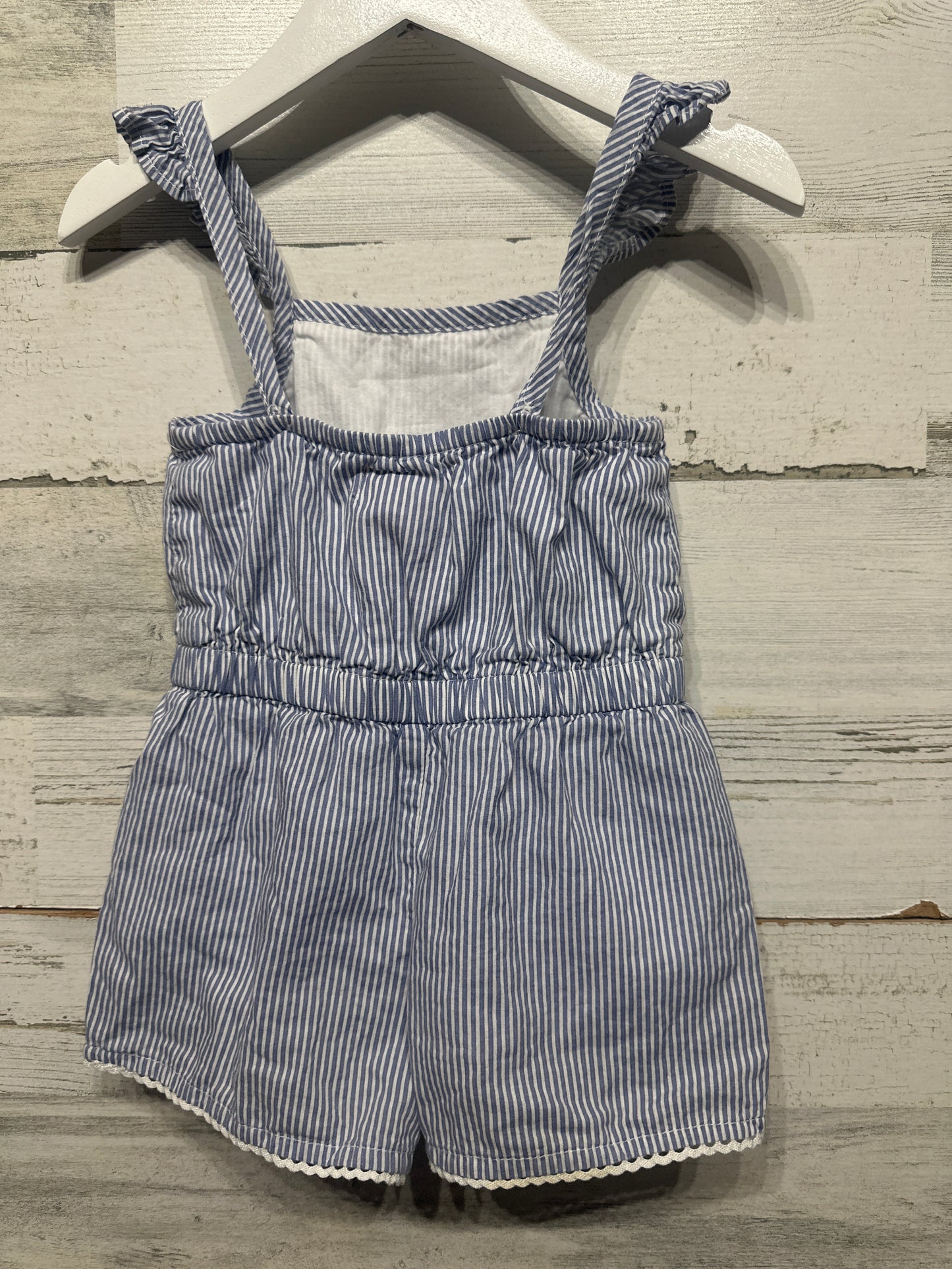 Girls Size 12m Savannah Striped Romper - Good Used Condition