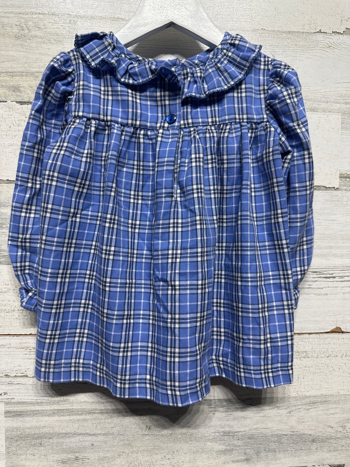Girls Size 2t Shrimp and Grits Blue Plaid Dress - Very Good Used Condition