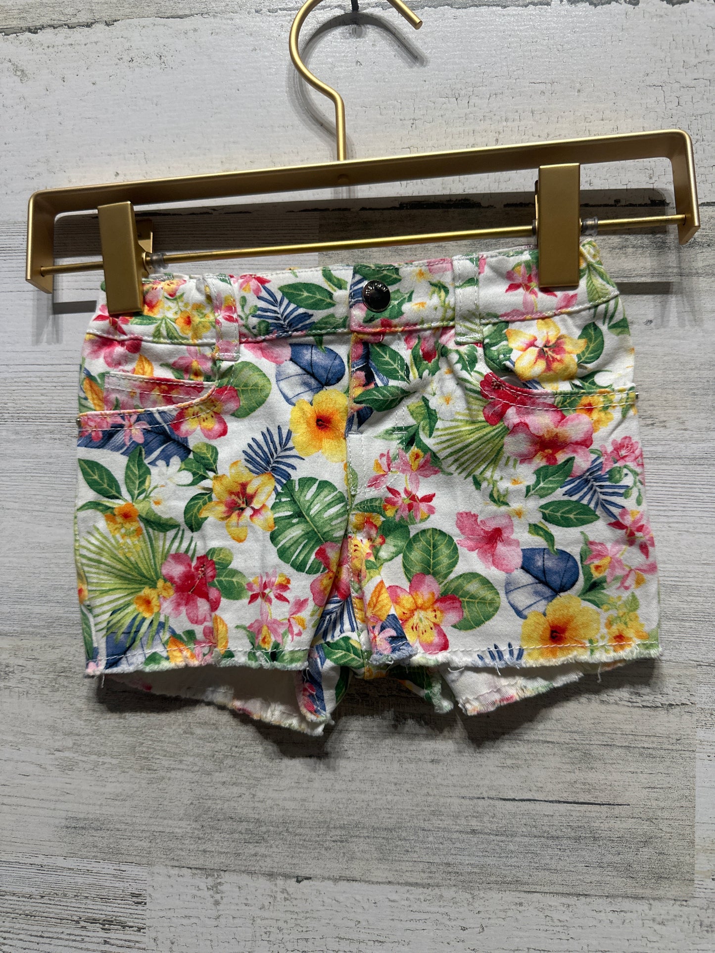 Girls Size 12m Mayoral Adjustable Waist Tropical Shorts - Very Good Used Condition