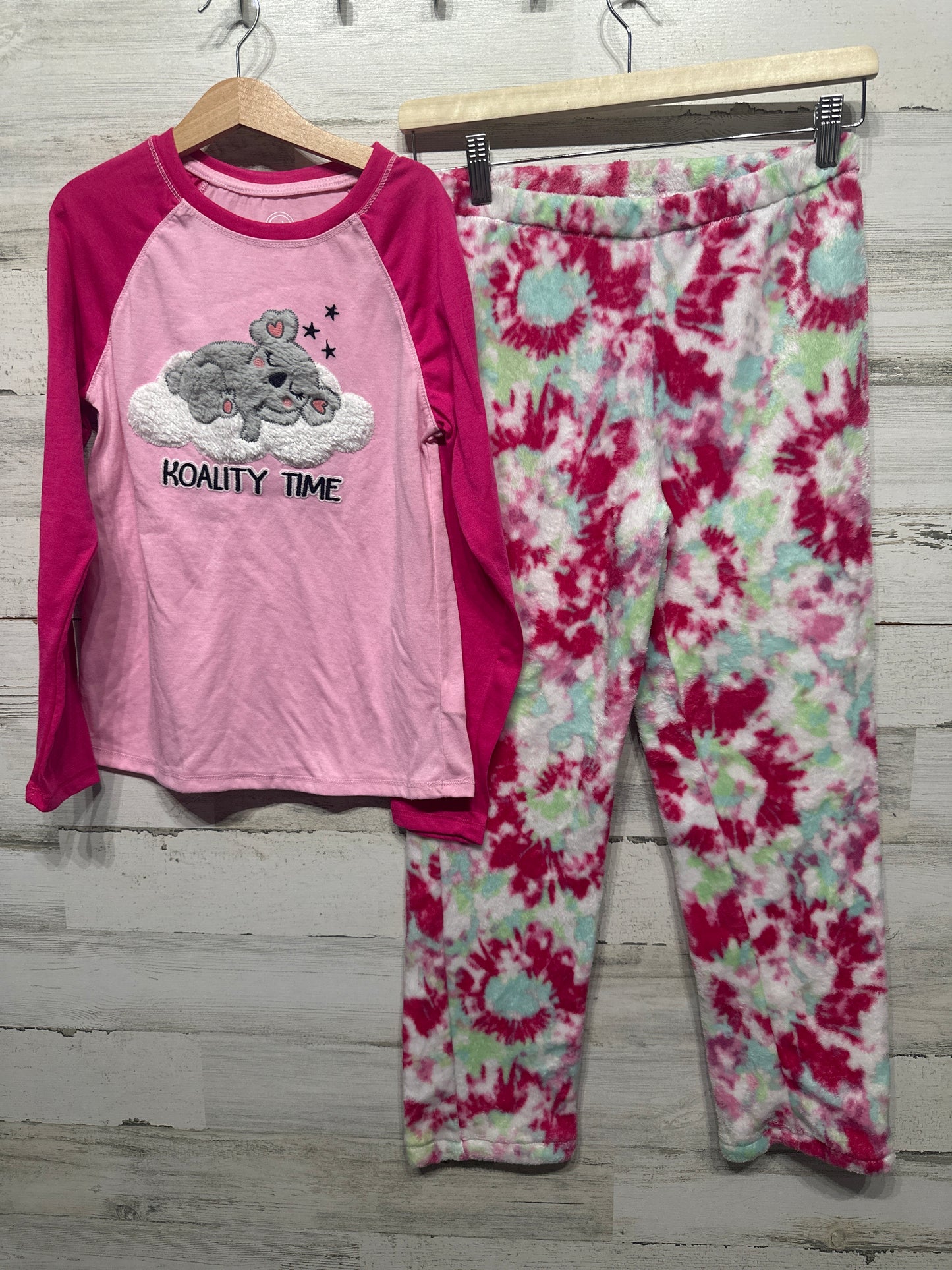 Girls Size 10-12 Large Wonder Nation Koala Pajama Set - Very Good Used Condition