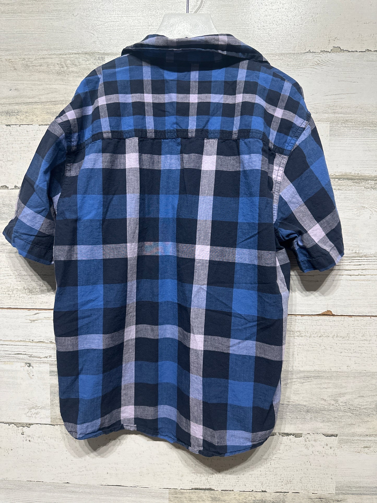 Boys Preowned Size 10-12 Thereabouts Plaid Button Up Shirt - Very Good Used Condition
