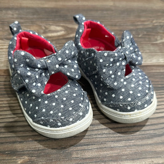 Girls Size 2 (Infant) Wonder Nation Polka Dot Shoes - Good Used Condition