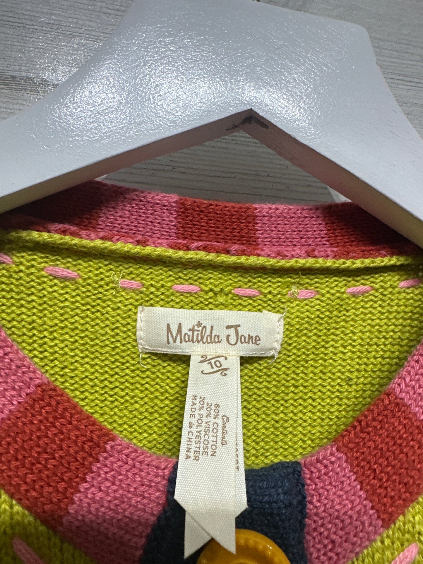 Girls Size 10 Matilda Jane Little Shopper Cardigan - Very Good Used Condition
