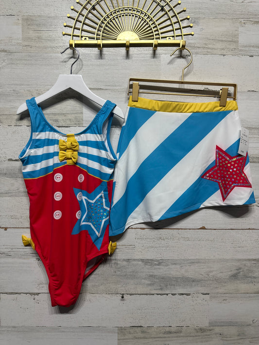Size 10/12 Large Jo Jo's Closet Swimsuit with Matching Skirt - New With Tags