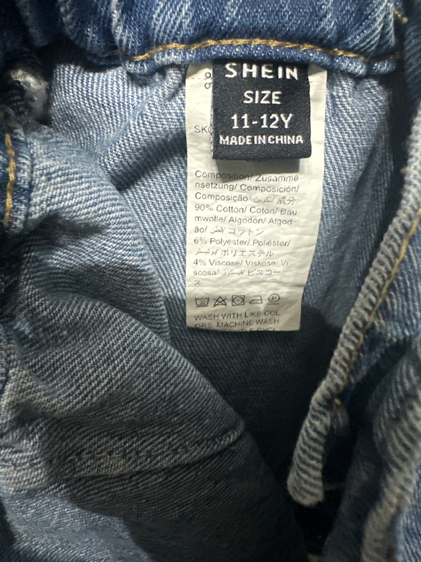 Girls Size 11/12 SHEIN Denim Skirt - Very Good Used Condition