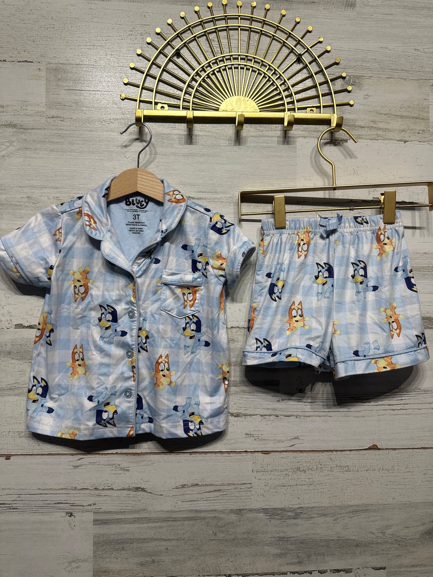 Size 3t Bluey Pajama Set - Very Good Used Condition