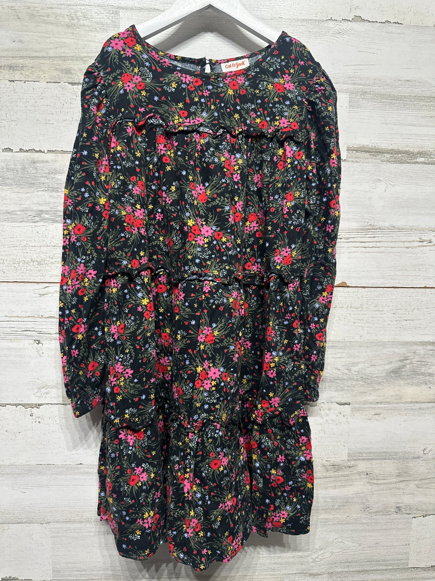 Size 10-12 Large Cat and Jack Long Sleeve Floral Dress - Very Good Used Condition