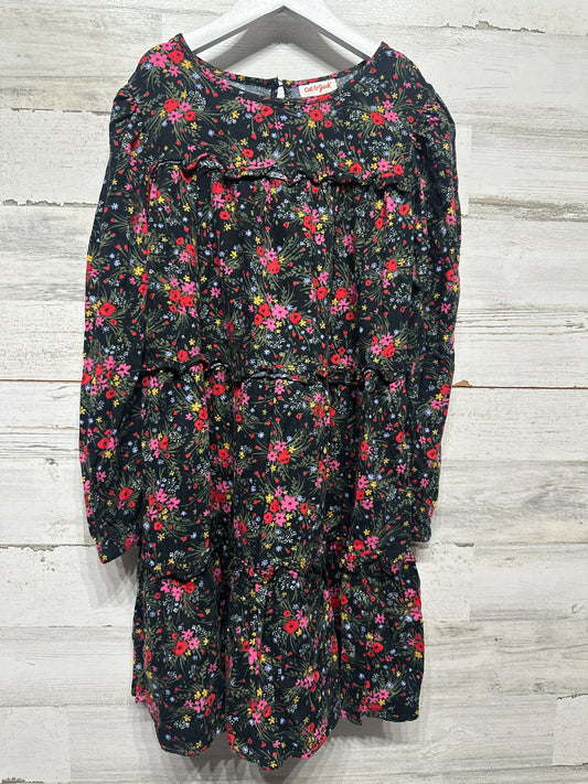 Size 10-12 Large Cat and Jack Long Sleeve Floral Dress - Very Good Used Condition