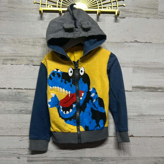 Boys Size 4t Dino Hooded Jacket - Good Used Condition