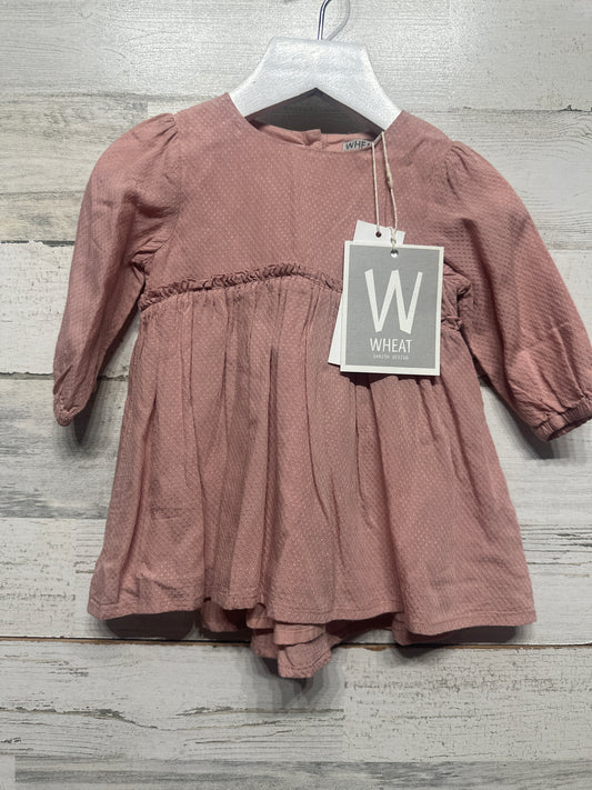 Size 3m (62) Wheat Danish Design Misty Rose Dress - New With Tags