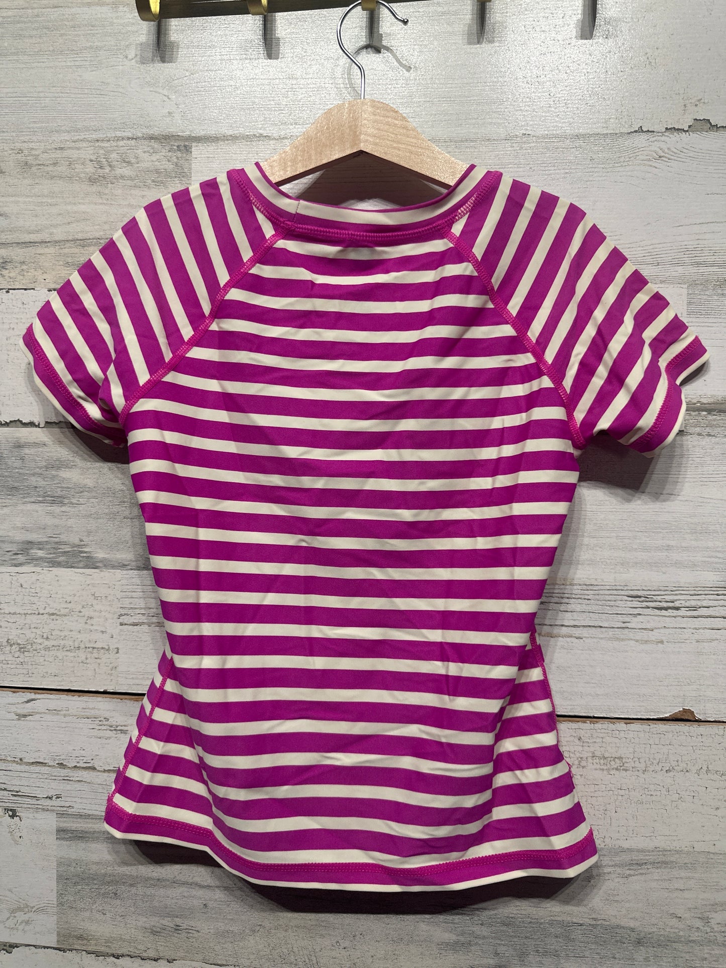 Girls Size 10 Tea Collection Striped Rash Guard - Good Used Condition