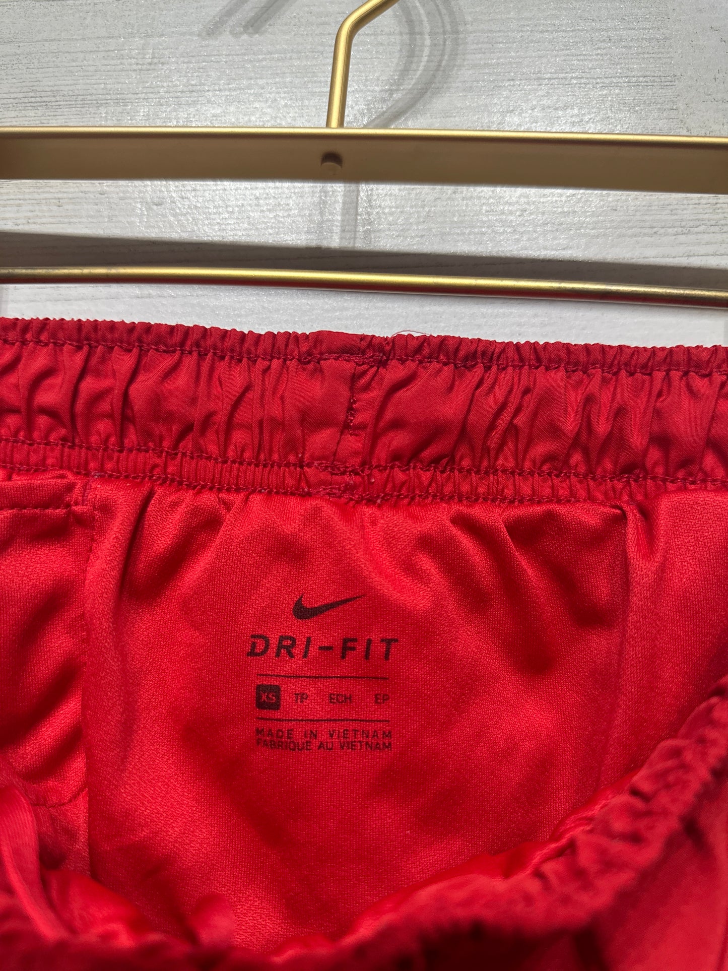 Women's Size Extra Small (XS) Nike Red Drifit Athletic Shorts - Very Good Used Condition