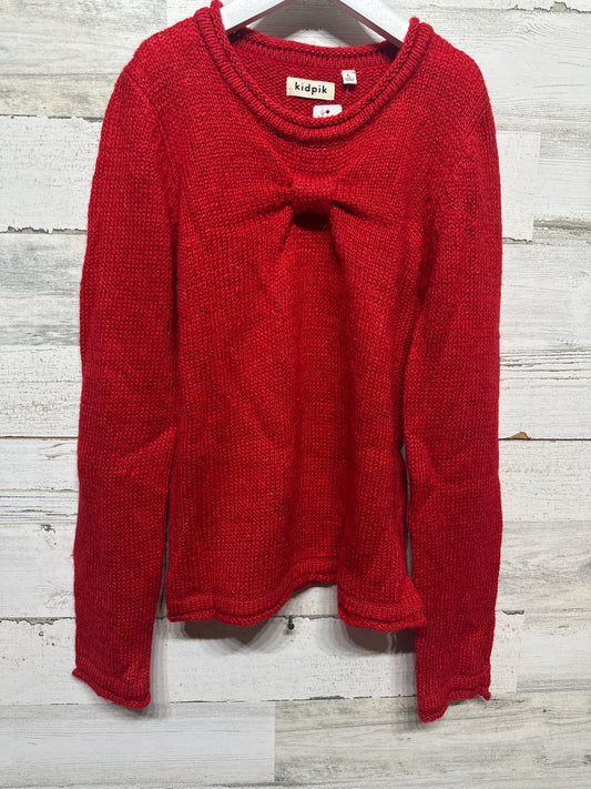 Size 12 (Large) Kidpik Red Bow Sweater - New With Tags