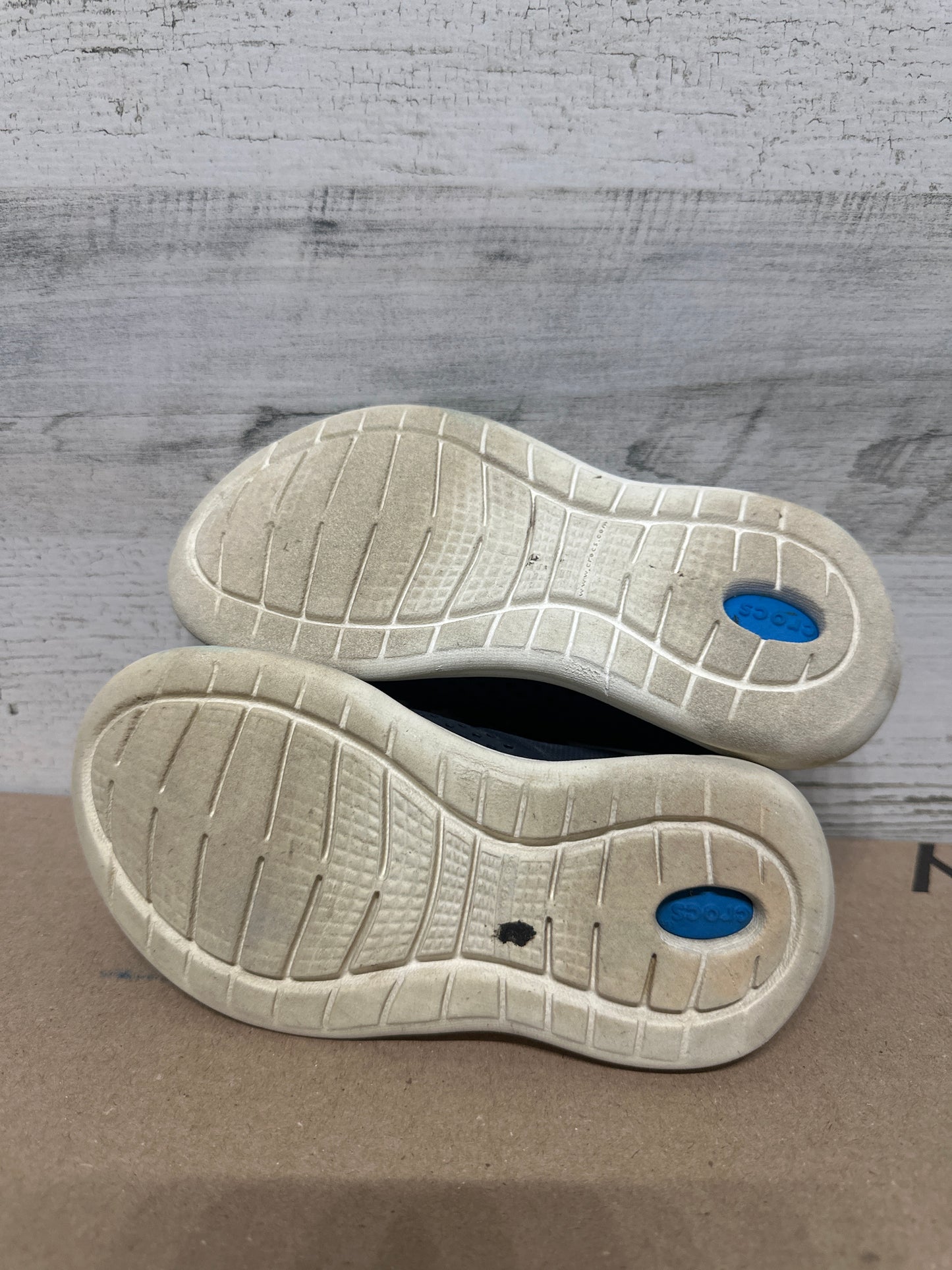 Boys Size 12 Kids Crocs Navy Lite Ride Slip On Shoes - Good Used Condition