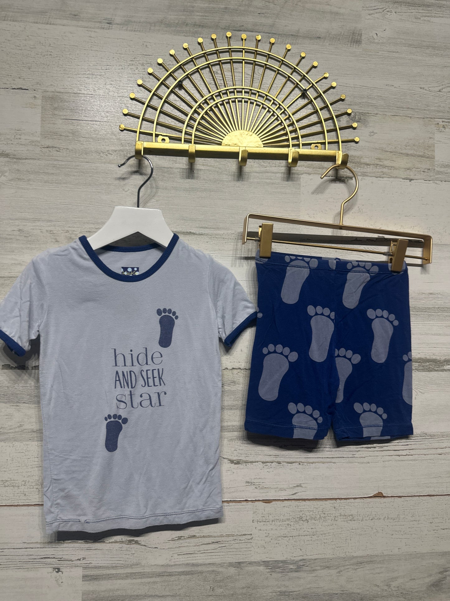 Size 5 Kickee Pants Bamboo Shorts Pajama Set - Good Used Condition*