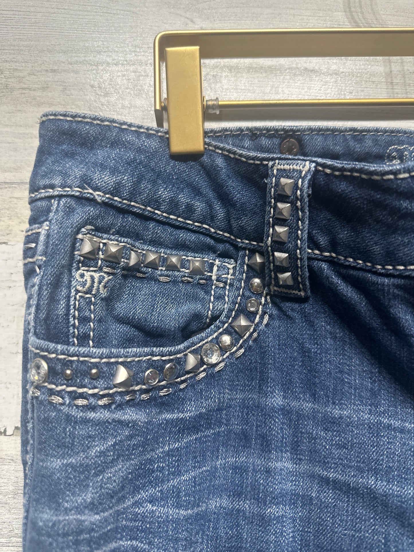 Women's Size 30 Miss Me Jeweled Studded Boot Jeans - Good Used Condition*