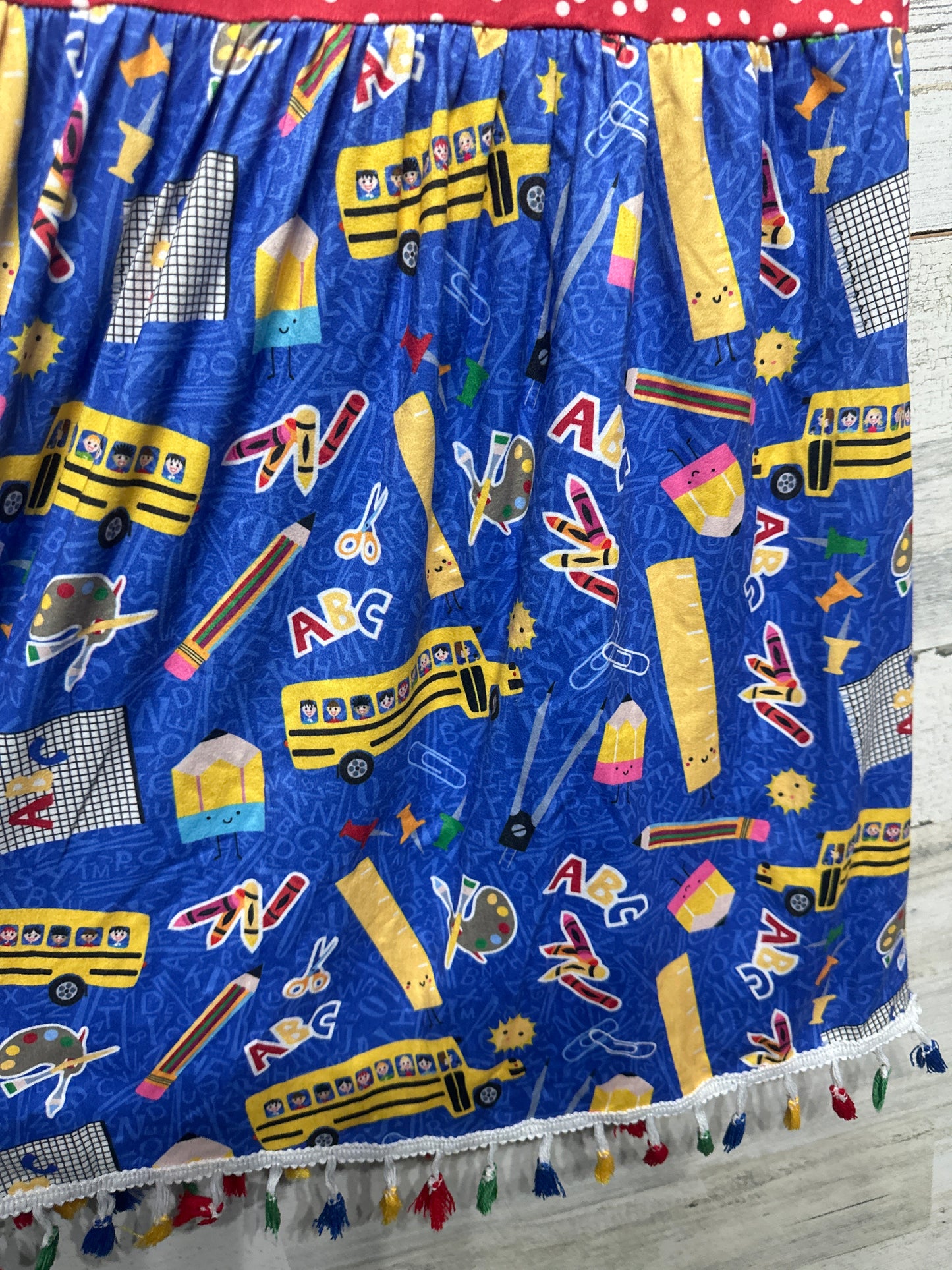 Size 10 Ruffle Girl School Themed Dress - Very Good Used Condition