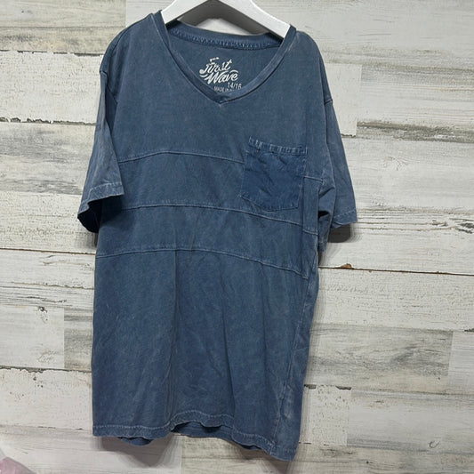 Boys Size 14/16 First Wave Blue Shirt - Good Used Condition
