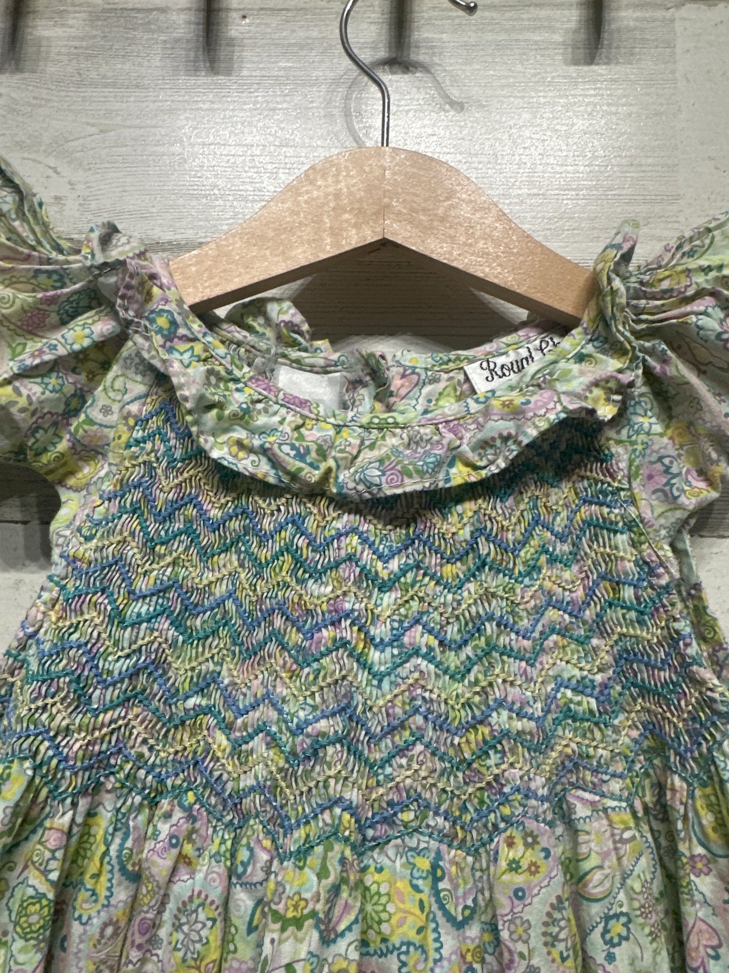 Girls Size 3t Royal Child Paisley Print Smocked Dress - Good Used Condition*