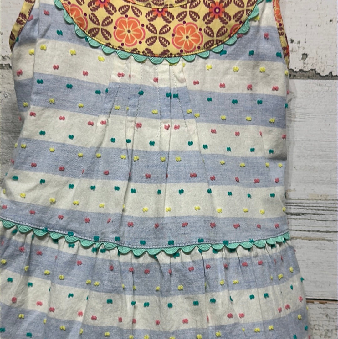 Girls Size 4 Matilda Jane Striped Dot Dress - Very Good Used Condition