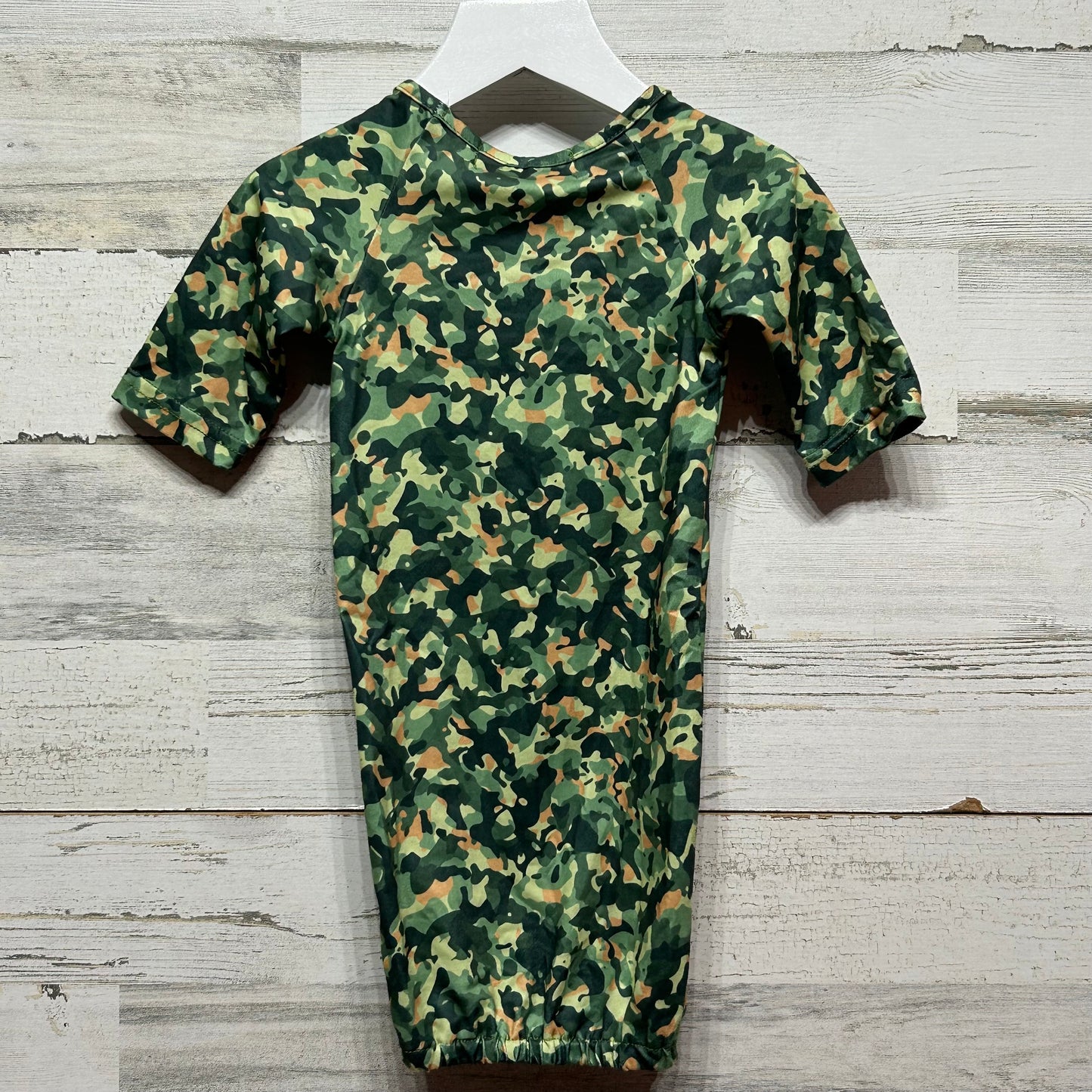 Size 0-3m Adorable Sweetness Camo Gown - Good Used Condition