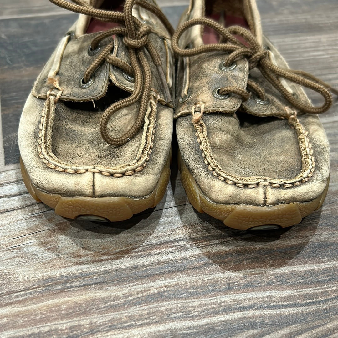 Boys Size 12.5 (Little Kid) Twisted X Youth Casual Driving Moc Shoes - Play Condition