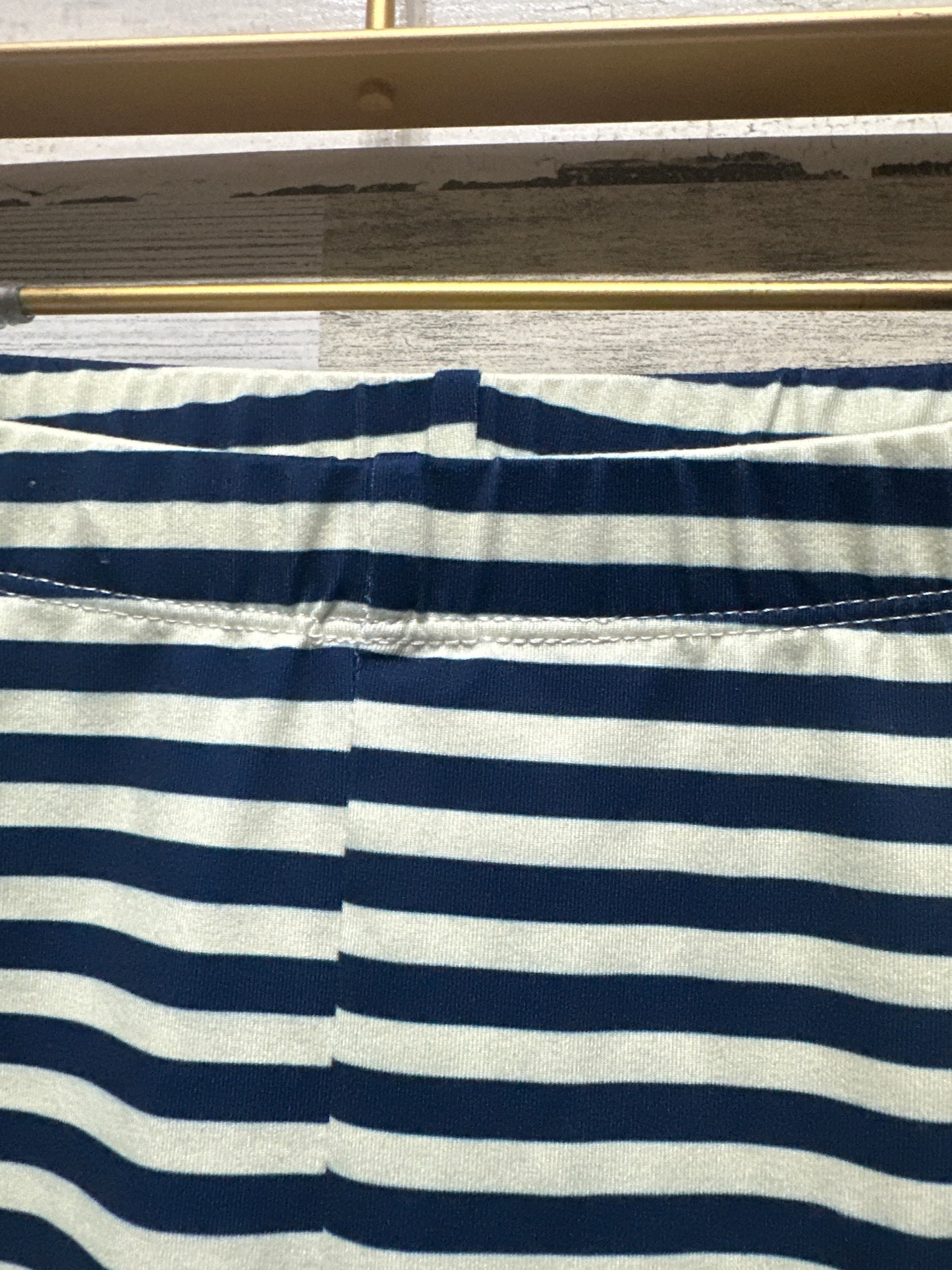 Girls Size 6 Millie Loves Lily Navy Striped Leggings - Very Good Used Condition