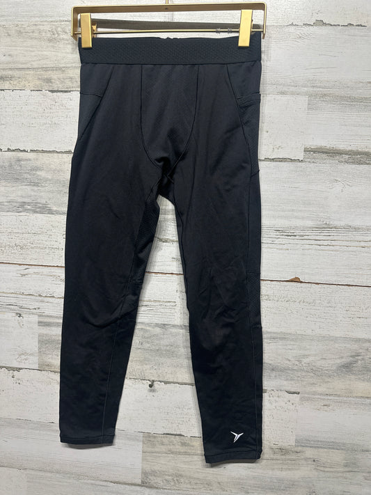 Boys Size 8 Old Navy Active Athletic Fleece Lined Go Dry Leggings With Side Pocket - Good Used Condition