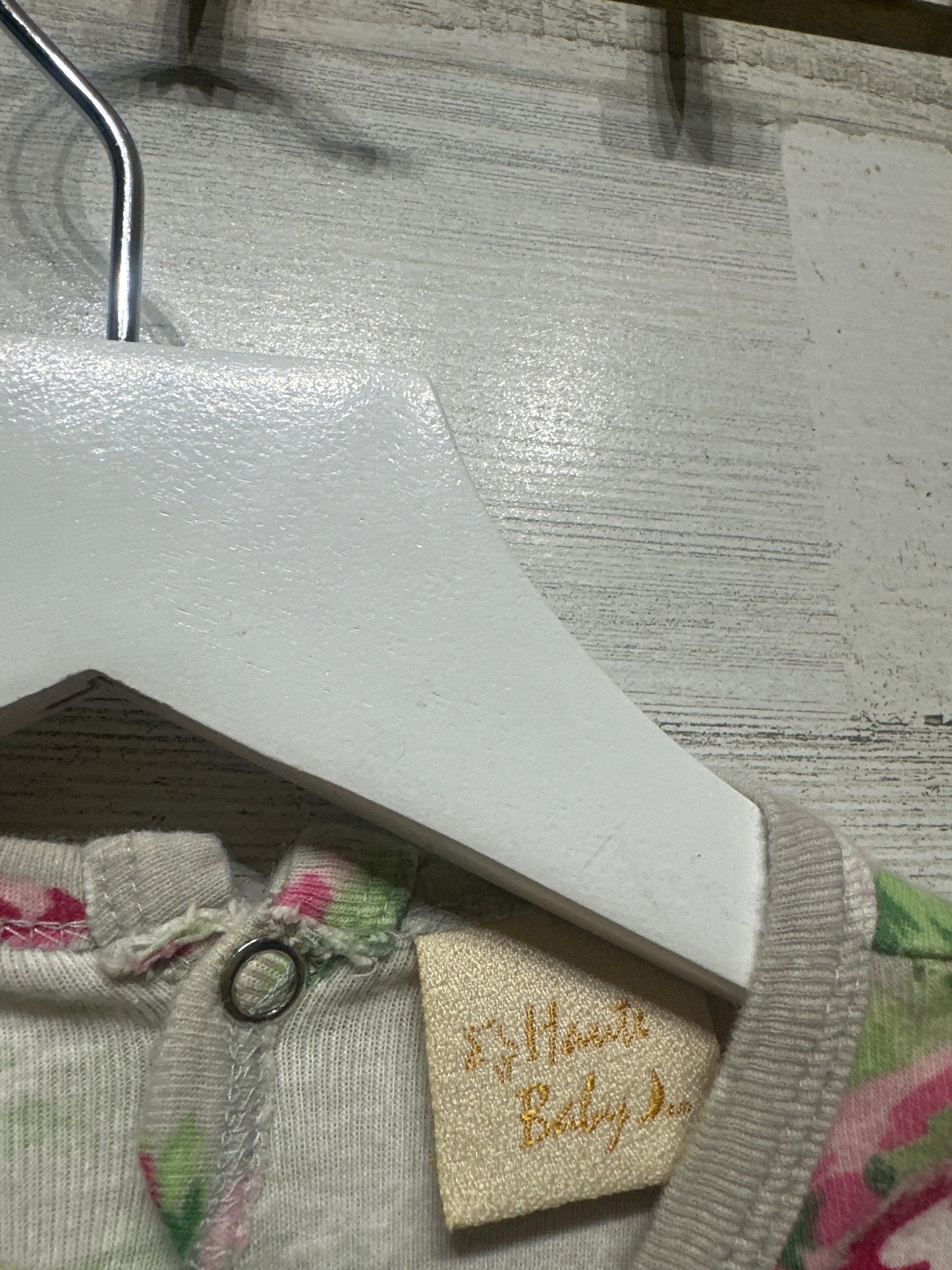 Size 3-6m Haute Baby Floral Ruffle Romper - Good Used Condition