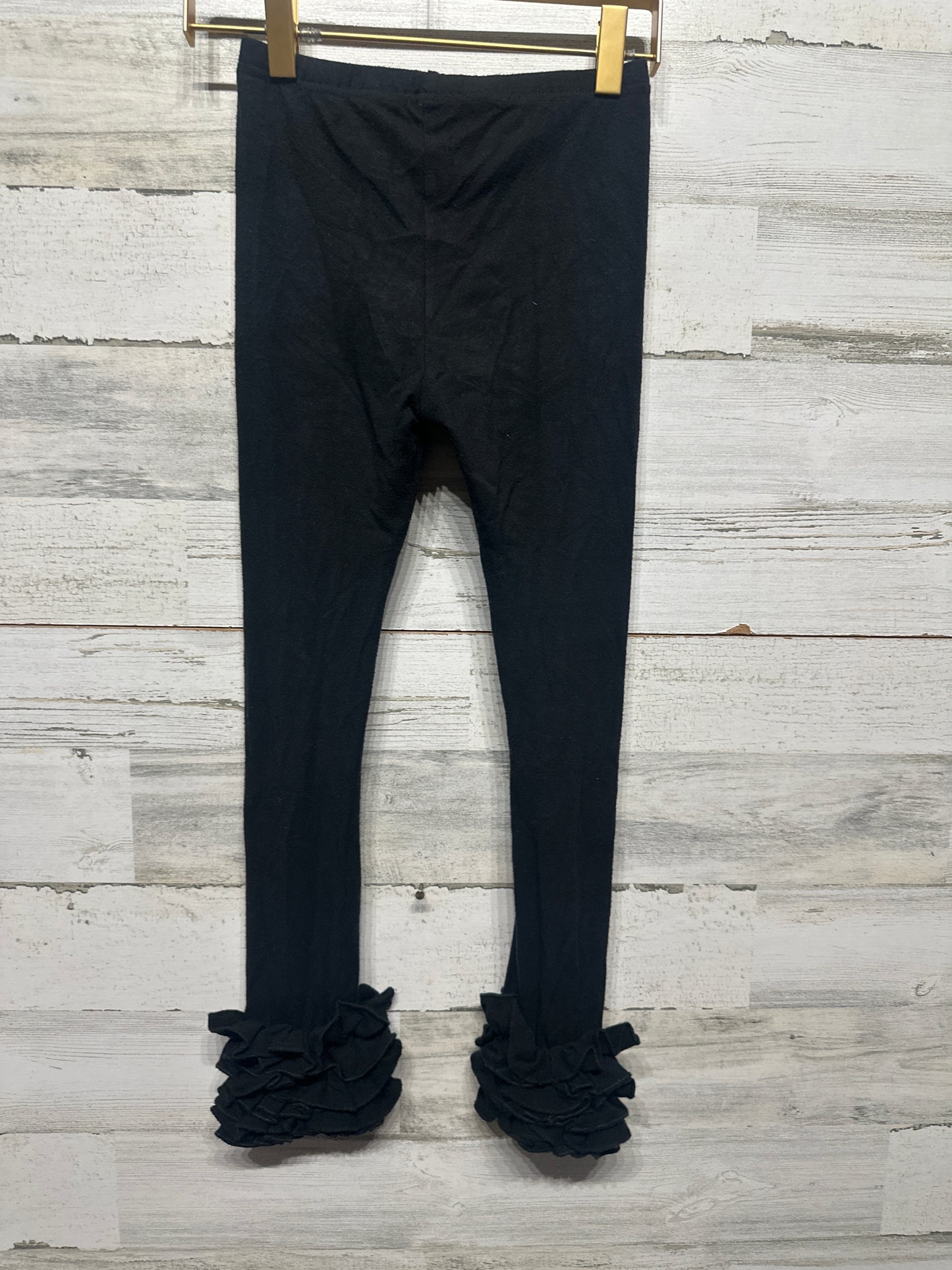 Size 8 Sew Sassy Black Ruffle Leggings - Good Used Condition*