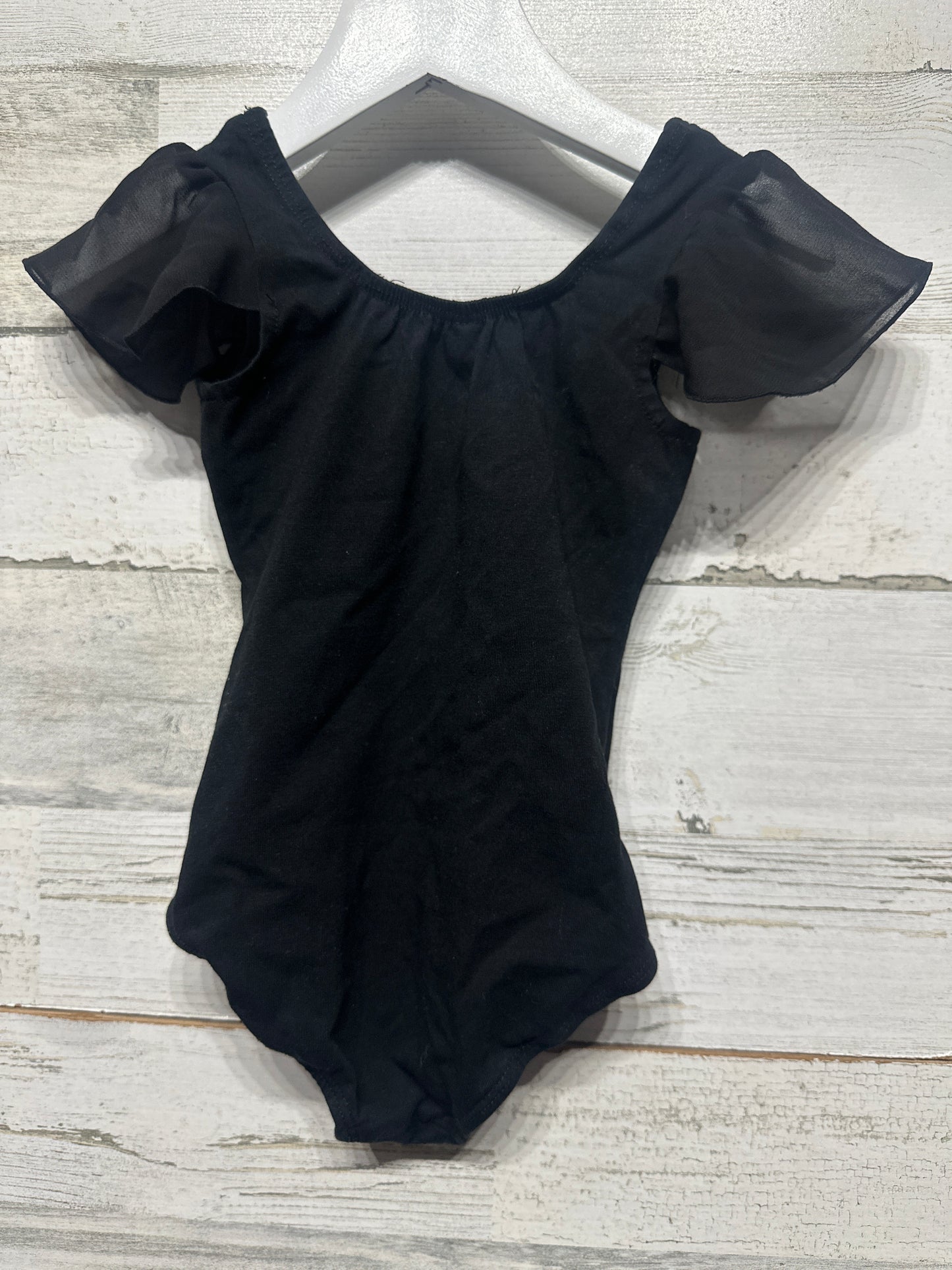 Girls Size 2-4 Years Black Leotard - Very Good Used Condition